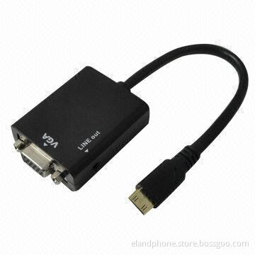 HDMI to VGA with Audio Converter, Compliant with HDMI